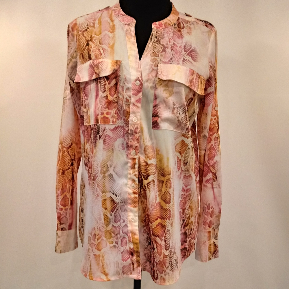 CALVIN KLEIN Sz Medium Button Down Top